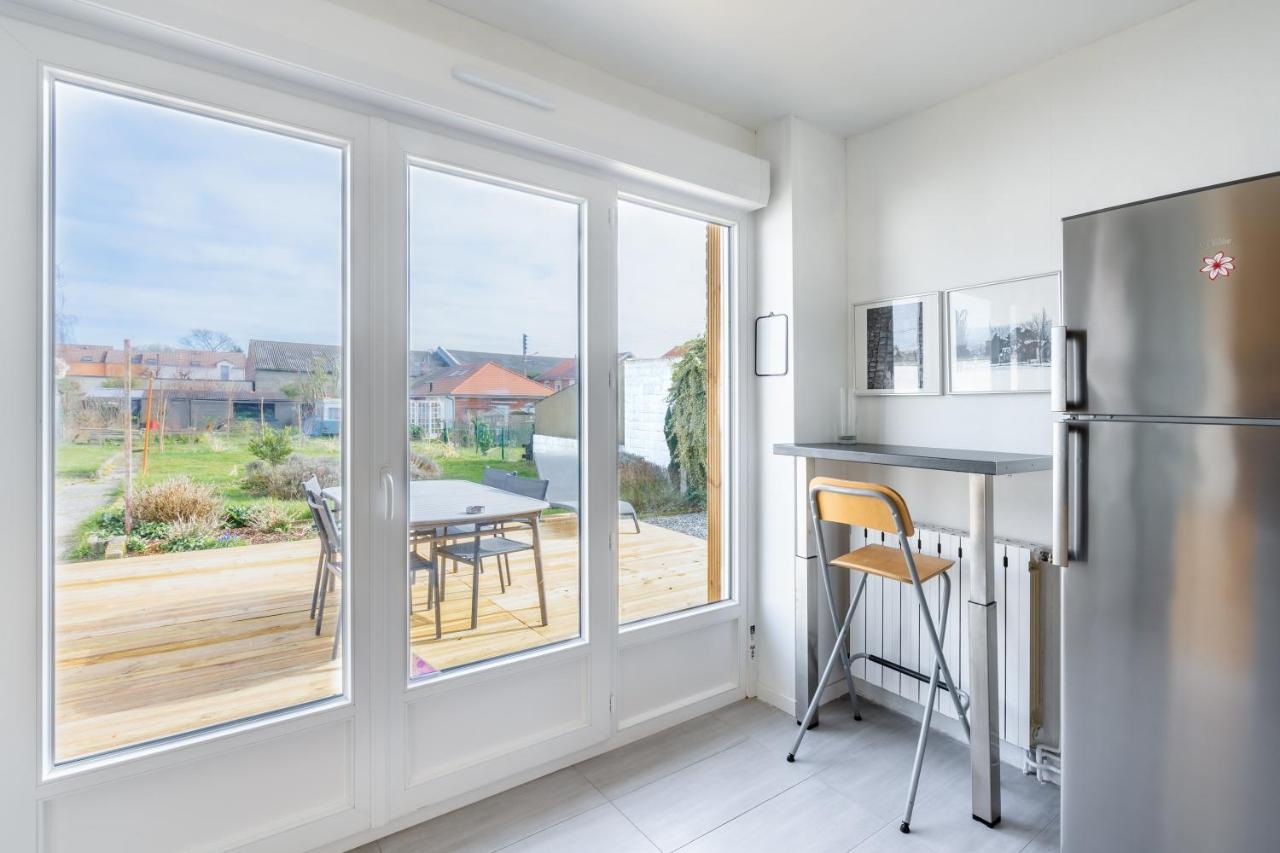 Maison Confortable, Terrasse Et Jardin A Amiens Bagian luar foto